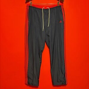 Adidas XL Track Pants Blue Red 3 Stripe Athletic Training Warm Up Mens